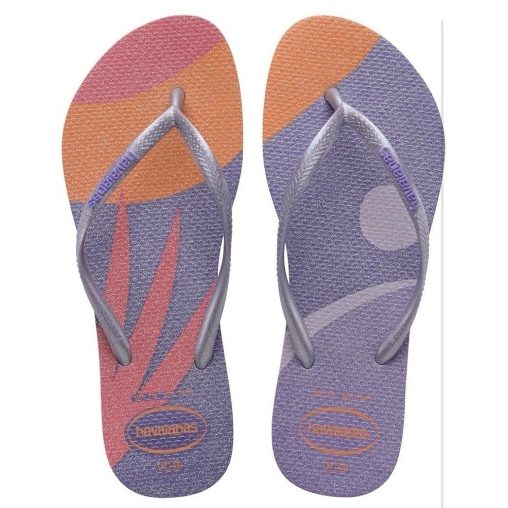 HAVAIANAS SLIM PALETTE GLOW QUIET LILAC FLIP-FLOPS WOMENS SIZE 9/10- NWT
